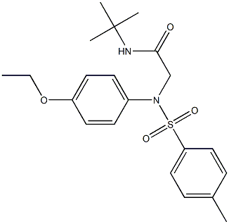 N-(tert-butyl)-2-{4-ethoxy[(4-methylphenyl)sulfonyl]anilino}acetamide Structure