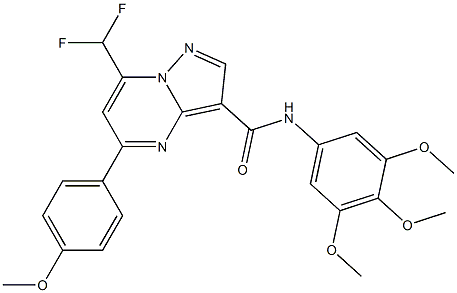 7-(difluoromethyl)-5-(4-methoxyphenyl)-N-(3,4,5-trimethoxyphenyl)pyrazolo[1,5-a]pyrimidine-3-carboxamide Structure
