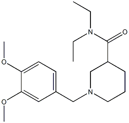 1-(3,4-dimethoxybenzyl)-N,N-diethyl-3-piperidinecarboxamide 구조식 이미지