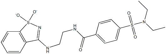 4-[(diethylamino)sulfonyl]-N-{2-[(1,1-dioxido-1,2-benzisothiazol-3-yl)amino]ethyl}benzamide Structure