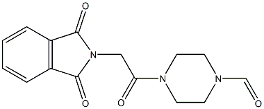 4-[(1,3-dioxo-1,3-dihydro-2H-isoindol-2-yl)acetyl]-1-piperazinecarbaldehyde 구조식 이미지