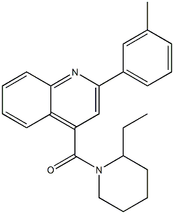 4-[(2-ethyl-1-piperidinyl)carbonyl]-2-(3-methylphenyl)quinoline 구조식 이미지