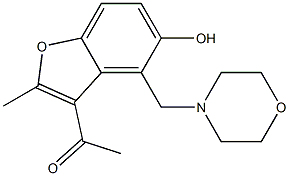 1-[5-hydroxy-2-methyl-4-(4-morpholinylmethyl)-1-benzofuran-3-yl]ethanone Structure