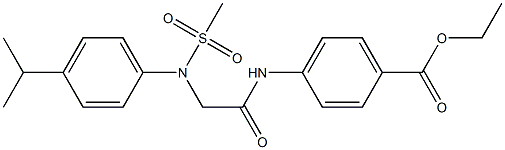 ethyl 4-({[4-isopropyl(methylsulfonyl)anilino]acetyl}amino)benzoate Structure