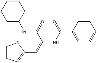 N-[1-[(cyclohexylamino)carbonyl]-2-(2-thienyl)vinyl]benzamide Structure