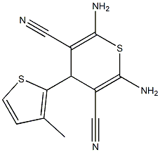 2,6-diamino-4-(3-methyl-2-thienyl)-4H-thiopyran-3,5-dicarbonitrile Structure