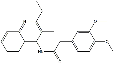 2-(3,4-dimethoxyphenyl)-N-(2-ethyl-3-methyl-4-quinolinyl)acetamide 구조식 이미지