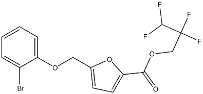 2,2,3,3-tetrafluoropropyl 5-[(2-bromophenoxy)methyl]-2-furoate 구조식 이미지