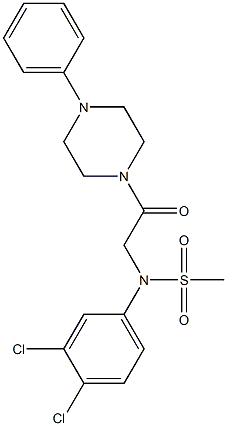 N-(3,4-dichlorophenyl)-N-[2-oxo-2-(4-phenyl-1-piperazinyl)ethyl]methanesulfonamide 구조식 이미지