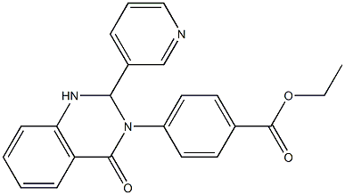 ethyl 4-(4-oxo-2-(3-pyridinyl)-1,4-dihydro-3(2H)-quinazolinyl)benzoate 구조식 이미지