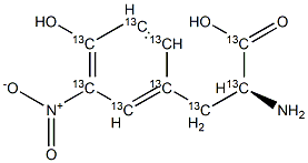 3-Nitro-L-tyrosine-13C9 구조식 이미지