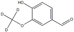 4-Hydroxy-3-methoxy-d3  benzaldehyde 구조식 이미지