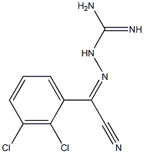 2-(2,3-dichloro phenyl)-2-(guanidiniimino) acetonitrile Structure