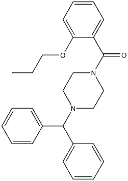 (4-benzhydryl-1-piperazinyl)(2-propoxyphenyl)methanone 구조식 이미지