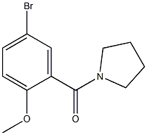 (5-bromo-2-methoxyphenyl)(1-pyrrolidinyl)methanone Structure