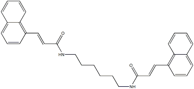 (E)-3-(1-naphthyl)-N-(6-{[(E)-3-(1-naphthyl)-2-propenoyl]amino}hexyl)-2-propenamide 구조식 이미지