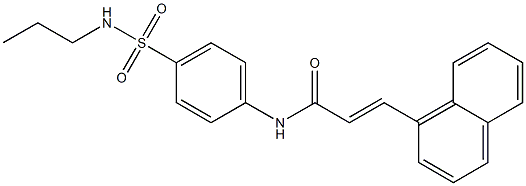 (E)-3-(1-naphthyl)-N-{4-[(propylamino)sulfonyl]phenyl}-2-propenamide Structure