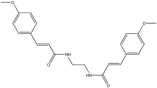(E)-3-(4-methoxyphenyl)-N-(2-{[(E)-3-(4-methoxyphenyl)-2-propenoyl]amino}ethyl)-2-propenamide 구조식 이미지