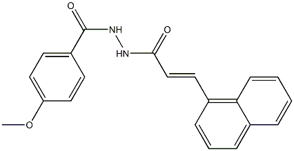 (E)-N'-(4-methoxybenzoyl)-3-(1-naphthyl)-2-propenohydrazide 구조식 이미지