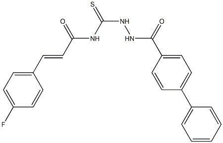 (E)-N-{[2-([1,1'-biphenyl]-4-ylcarbonyl)hydrazino]carbothioyl}-3-(4-fluorophenyl)-2-propenamide Structure