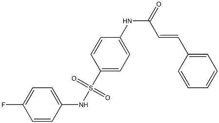 (E)-N-{4-[(4-fluoroanilino)sulfonyl]phenyl}-3-phenyl-2-propenamide Structure
