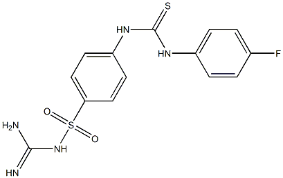 {[amino(imino)methyl]amino}(4-{[(4-fluoroanilino)carbothioyl]amino}phenyl)dioxo-lambda~6~-sulfane Structure