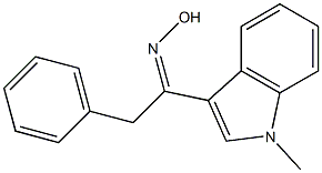 1-(1-methyl-1H-indol-3-yl)-2-phenyl-1-ethanone oxime Structure