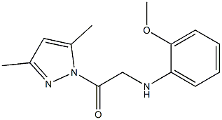 1-(3,5-dimethyl-1H-pyrazol-1-yl)-2-(2-methoxyanilino)-1-ethanone Structure