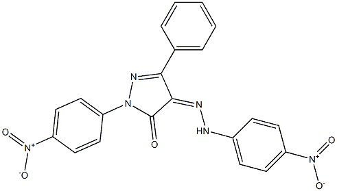 1-(4-nitrophenyl)-3-phenyl-1H-pyrazole-4,5-dione 4-[N-(4-nitrophenyl)hydrazone] Structure