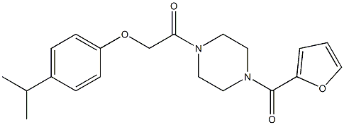 1-[4-(2-furoyl)-1-piperazinyl]-2-(4-isopropylphenoxy)-1-ethanone Structure