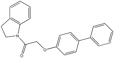 2-([1,1'-biphenyl]-4-yloxy)-1-(2,3-dihydro-1H-indol-1-yl)-1-ethanone Structure