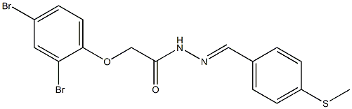 2-(2,4-dibromophenoxy)-N'-{(E)-[4-(methylsulfanyl)phenyl]methylidene}acetohydrazide 구조식 이미지