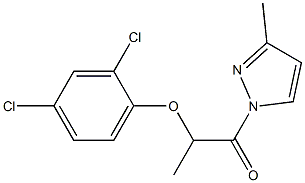 2-(2,4-dichlorophenoxy)-1-(3-methyl-1H-pyrazol-1-yl)-1-propanone Structure