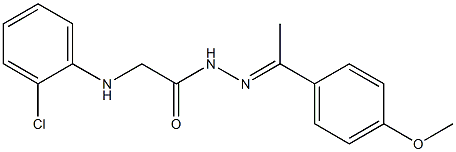 2-(2-chloroanilino)-N'-[(E)-1-(4-methoxyphenyl)ethylidene]acetohydrazide Structure