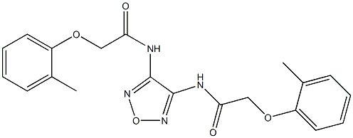 2-(2-methylphenoxy)-N-(4-{[2-(2-methylphenoxy)acetyl]amino}-1,2,5-oxadiazol-3-yl)acetamide Structure