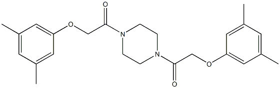 2-(3,5-dimethylphenoxy)-1-{4-[2-(3,5-dimethylphenoxy)acetyl]-1-piperazinyl}-1-ethanone Structure