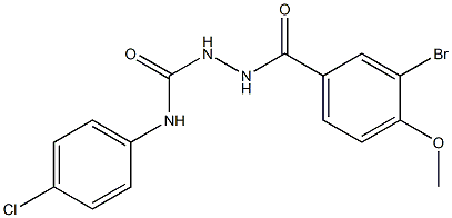 2-(3-bromo-4-methoxybenzoyl)-N-(4-chlorophenyl)-1-hydrazinecarboxamide 구조식 이미지