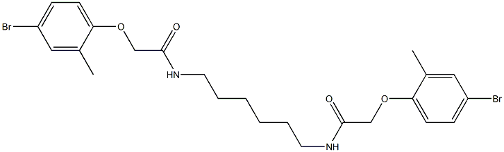 2-(4-bromo-2-methylphenoxy)-N-(6-{[2-(4-bromo-2-methylphenoxy)acetyl]amino}hexyl)acetamide 구조식 이미지