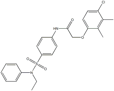 2-(4-chloro-2,3-dimethylphenoxy)-N-{4-[(ethylanilino)sulfonyl]phenyl}acetamide Structure