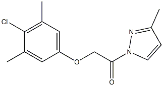 2-(4-chloro-3,5-dimethylphenoxy)-1-(3-methyl-1H-pyrazol-1-yl)-1-ethanone 구조식 이미지