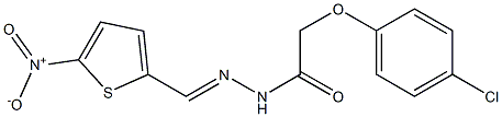 2-(4-chlorophenoxy)-N'-[(E)-(5-nitro-2-thienyl)methylidene]acetohydrazide Structure