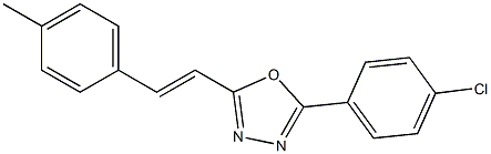 2-(4-chlorophenyl)-5-[(E)-2-(4-methylphenyl)ethenyl]-1,3,4-oxadiazole 구조식 이미지