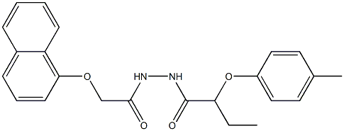 2-(4-methylphenoxy)-N'-[2-(1-naphthyloxy)acetyl]butanohydrazide 구조식 이미지