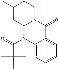 2,2-dimethyl-N-{2-[(4-methyl-1-piperidinyl)carbonyl]phenyl}propanamide 구조식 이미지