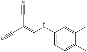 2-[(3,4-dimethylanilino)methylene]malononitrile 구조식 이미지