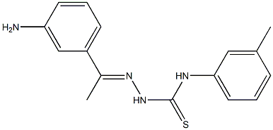 2-[(E)-1-(3-aminophenyl)ethylidene]-N-(3-methylphenyl)-1-hydrazinecarbothioamide 구조식 이미지