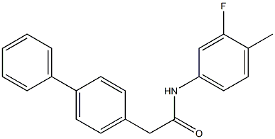 2-[1,1'-biphenyl]-4-yl-N-(3-fluoro-4-methylphenyl)acetamide Structure