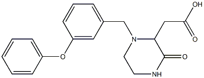 2-[3-oxo-1-(3-phenoxybenzyl)-2-piperazinyl]acetic acid 구조식 이미지