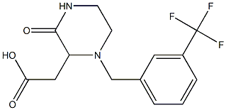 2-{3-oxo-1-[3-(trifluoromethyl)benzyl]-2-piperazinyl}acetic acid Structure