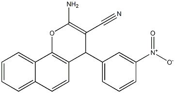 2-amino-4-(3-nitrophenyl)-4H-benzo[h]chromene-3-carbonitrile Structure